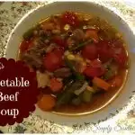 Delicious homemade vegetable beef soup - Julia's Simply Southern