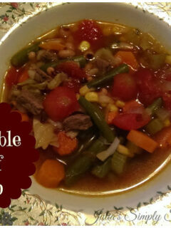Delicious homemade vegetable beef soup - Julia's Simply Southern