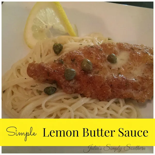 Lemon butter sauce with chicken and pasta