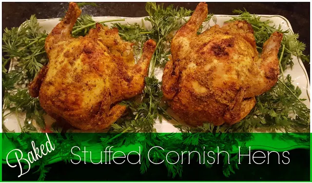 Baked Stuffed Cornish Game Hens