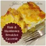 Delicious breakfast casserole with ham