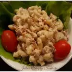 tuna noodle salad made with macaroni