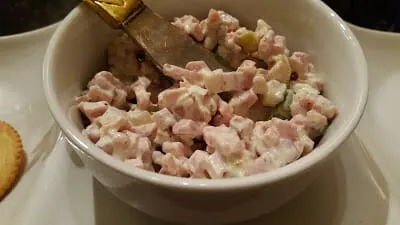 Using leftover ham to make ham salad