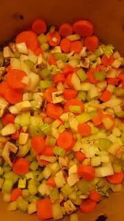 saute veggies for homemade soup