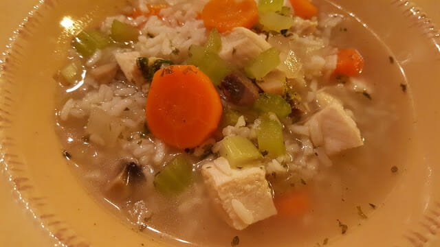 Homemade chicken and rice soup - Julia's Simply Southern