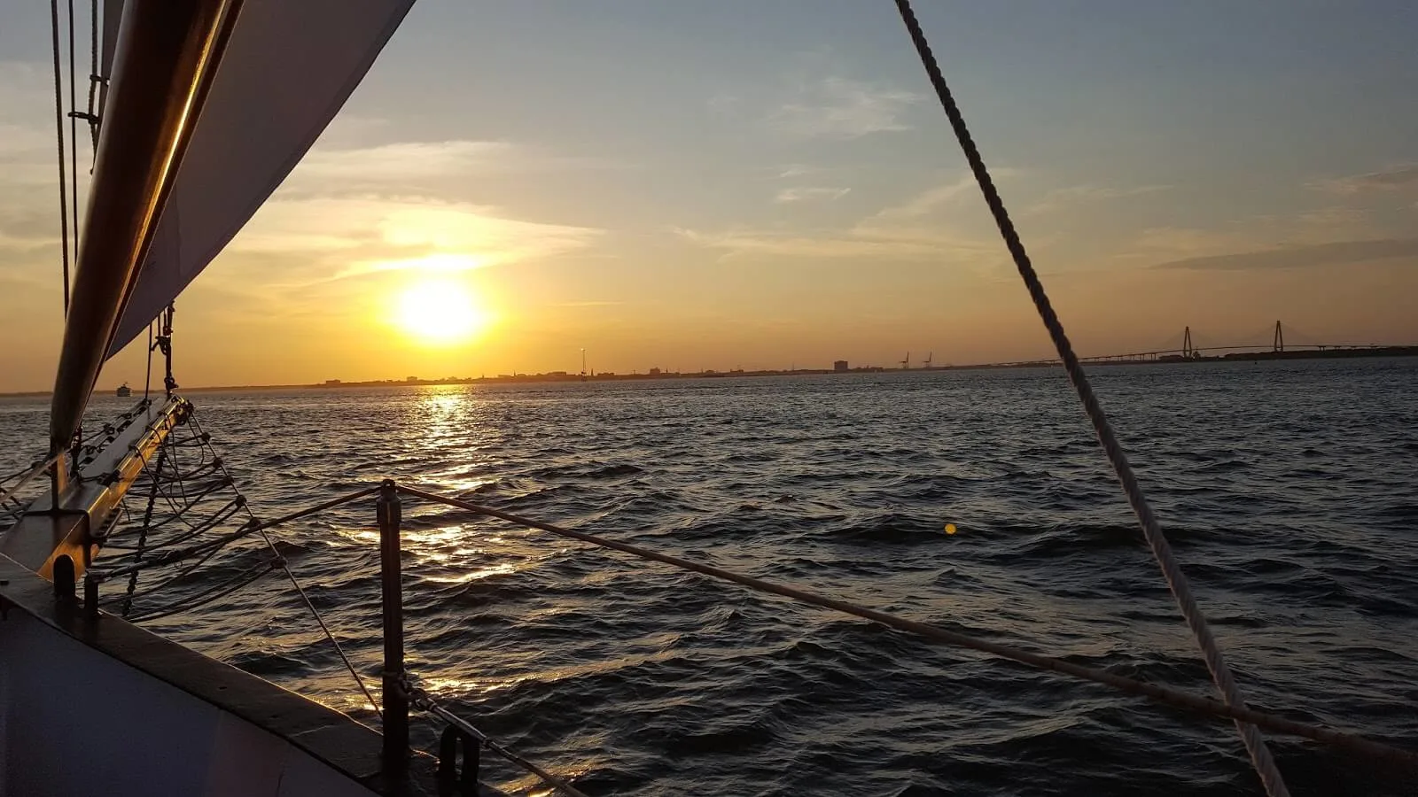 Sunset cruise in Charleston harbor