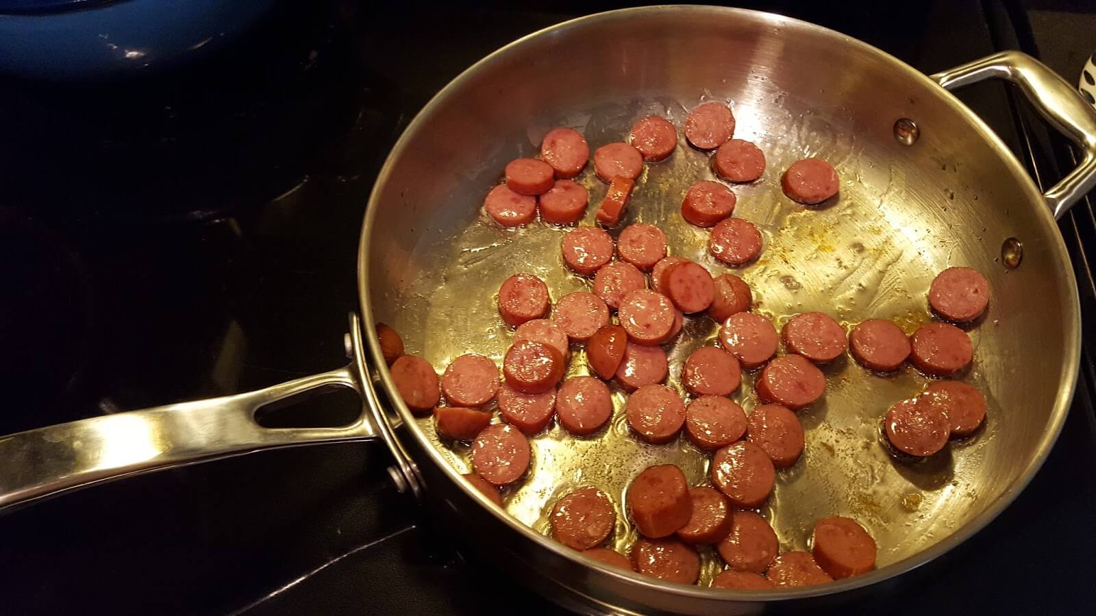 Smoked Sausage and cabbage skillet