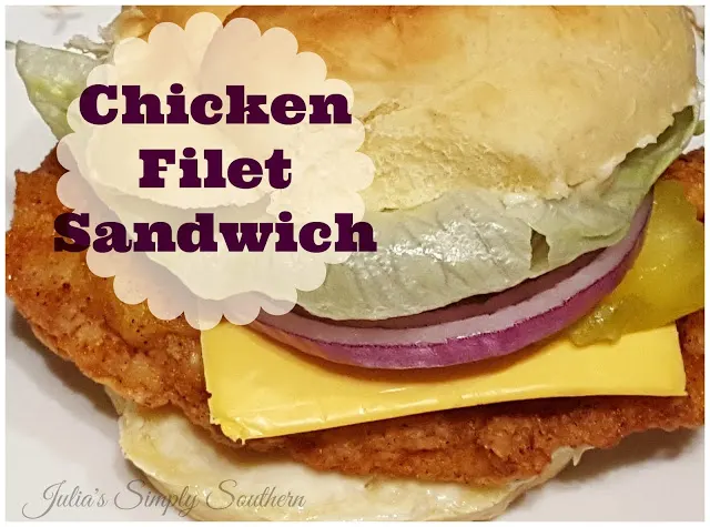 Fried Chicken Breast Cutlet Sandwich with cheese and red onion