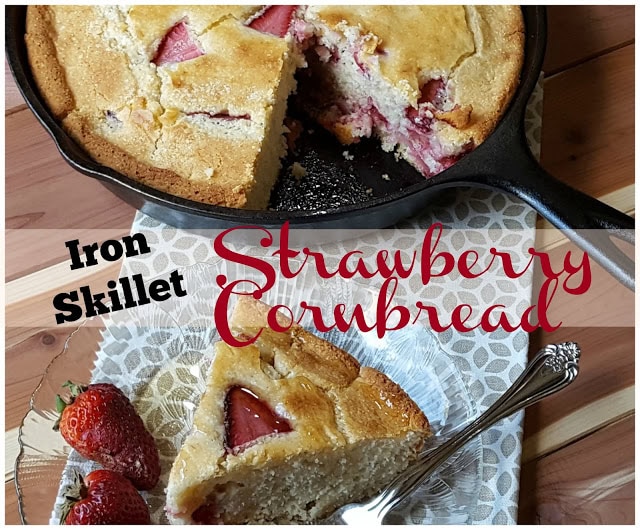 Iron Skillet Strawberry Cornbread