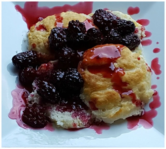 Nanny’s Old Fashioned Blackberries and Biscuits