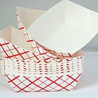 Tytroy 50- Pack Disposable Cardboard Paper Food Serving Food Trays Boat Baskets, 1 Pound