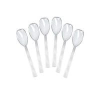 Party Essentials Hard Plastic 9" Serving Spoons, Clear, 12 Count