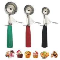 Cookie Scoop Set, Ice Cream Scoop with Trigger, Multiple Size Large-Medium-Small Size Professional 18/8 Stainless Steel Cupcake Scoop