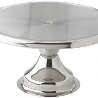 Winco CKS-13 Stainless Steel Round Cake Stand, 13-Inch