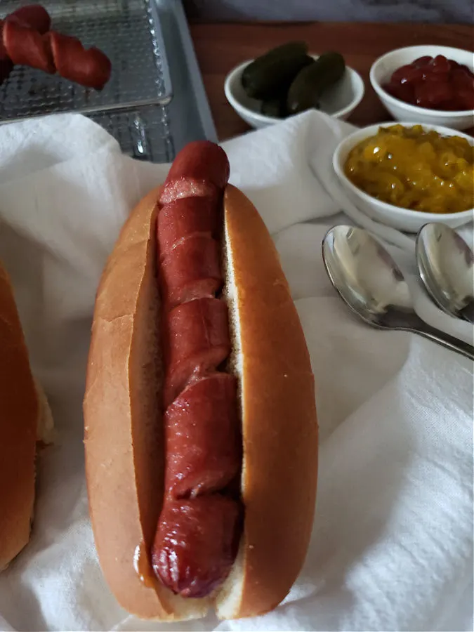 Easy Air Fryer Hot Dogs Recipe - Julias Simply Southern