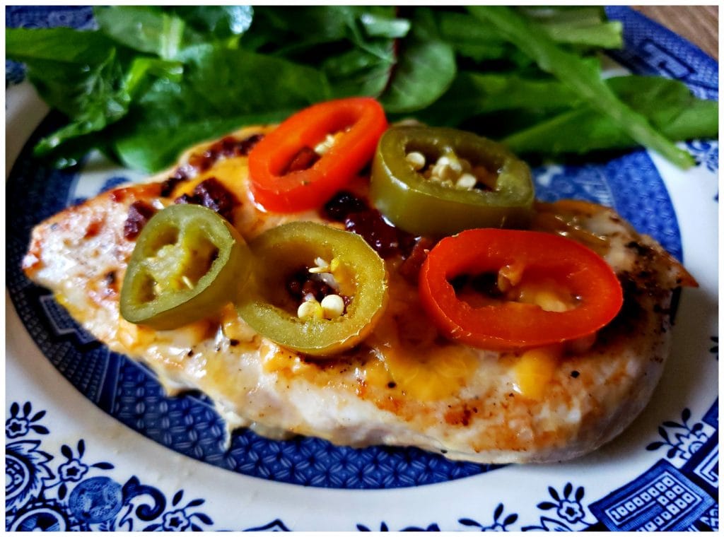 Simple Chicken Breast Recipe with jalapenos, bacon and cheese