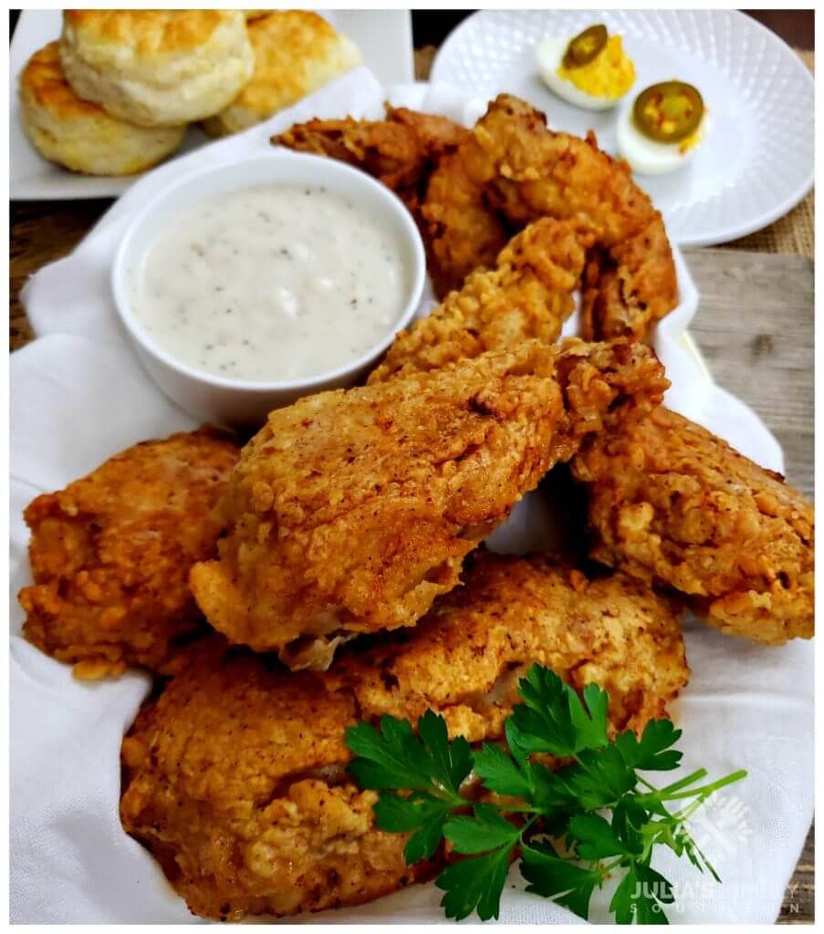 Traditional Southern Fried Chicken Recipe - Julias Simply Southern