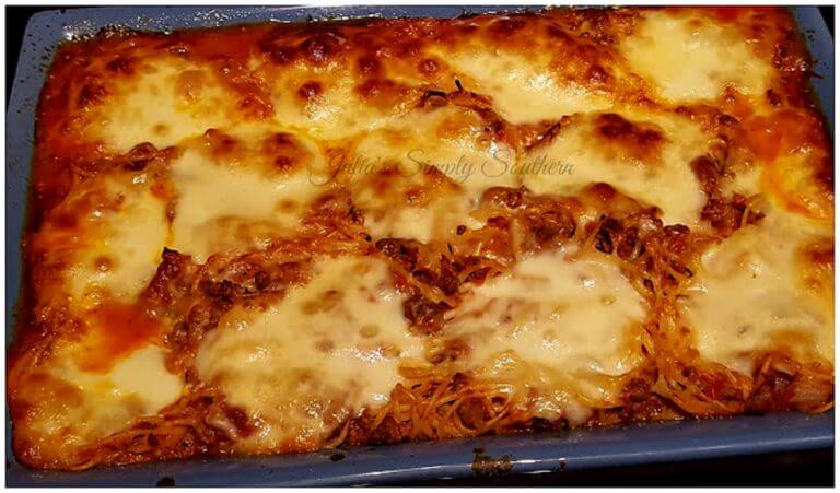 Baked Spaghetti with mozzarella