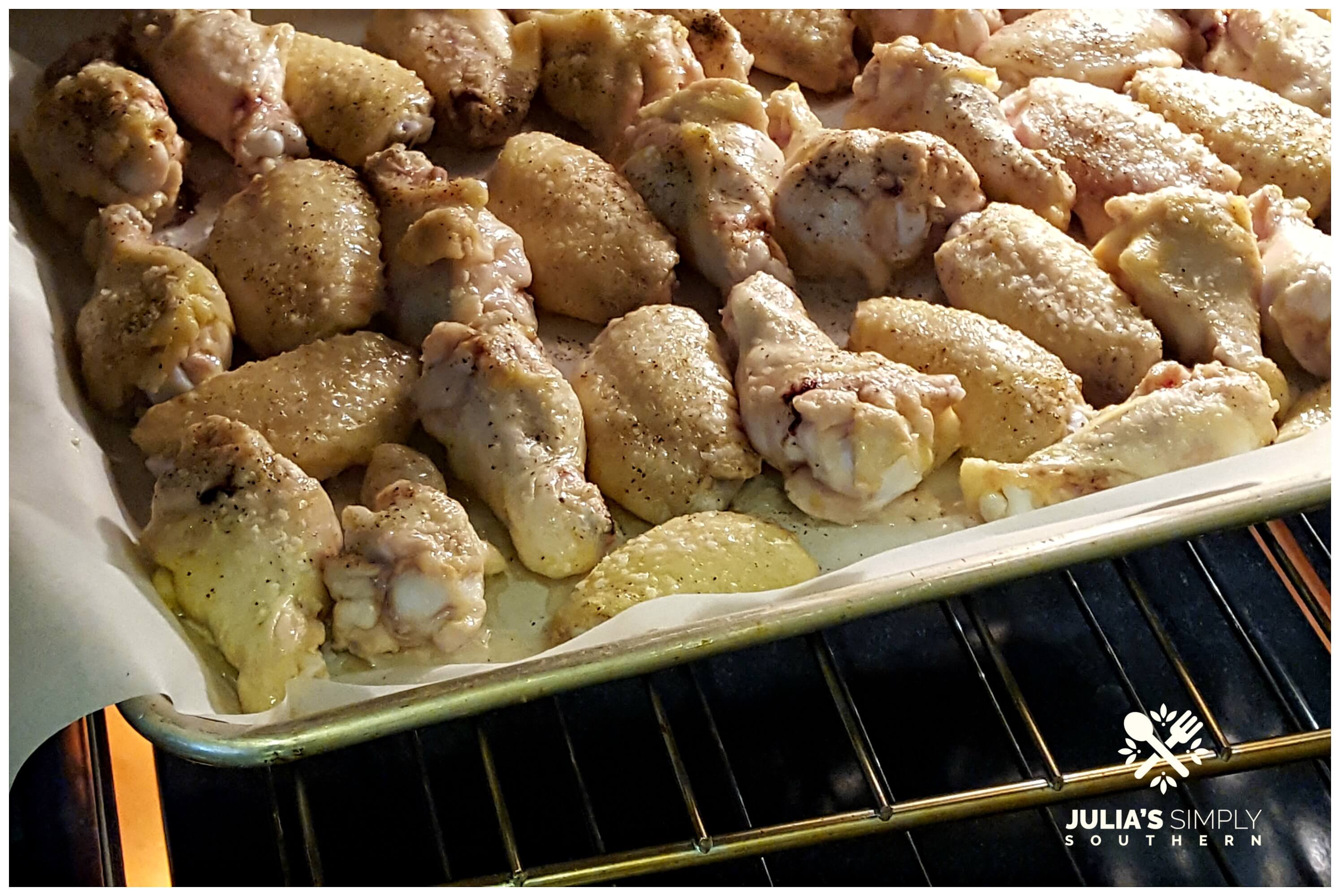 Baking chicken wings for football gatherings and tailgating 