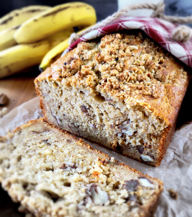 Quick bread loaf made with over ripe bananas. Banana Bread Recipe with Self Rising Flour