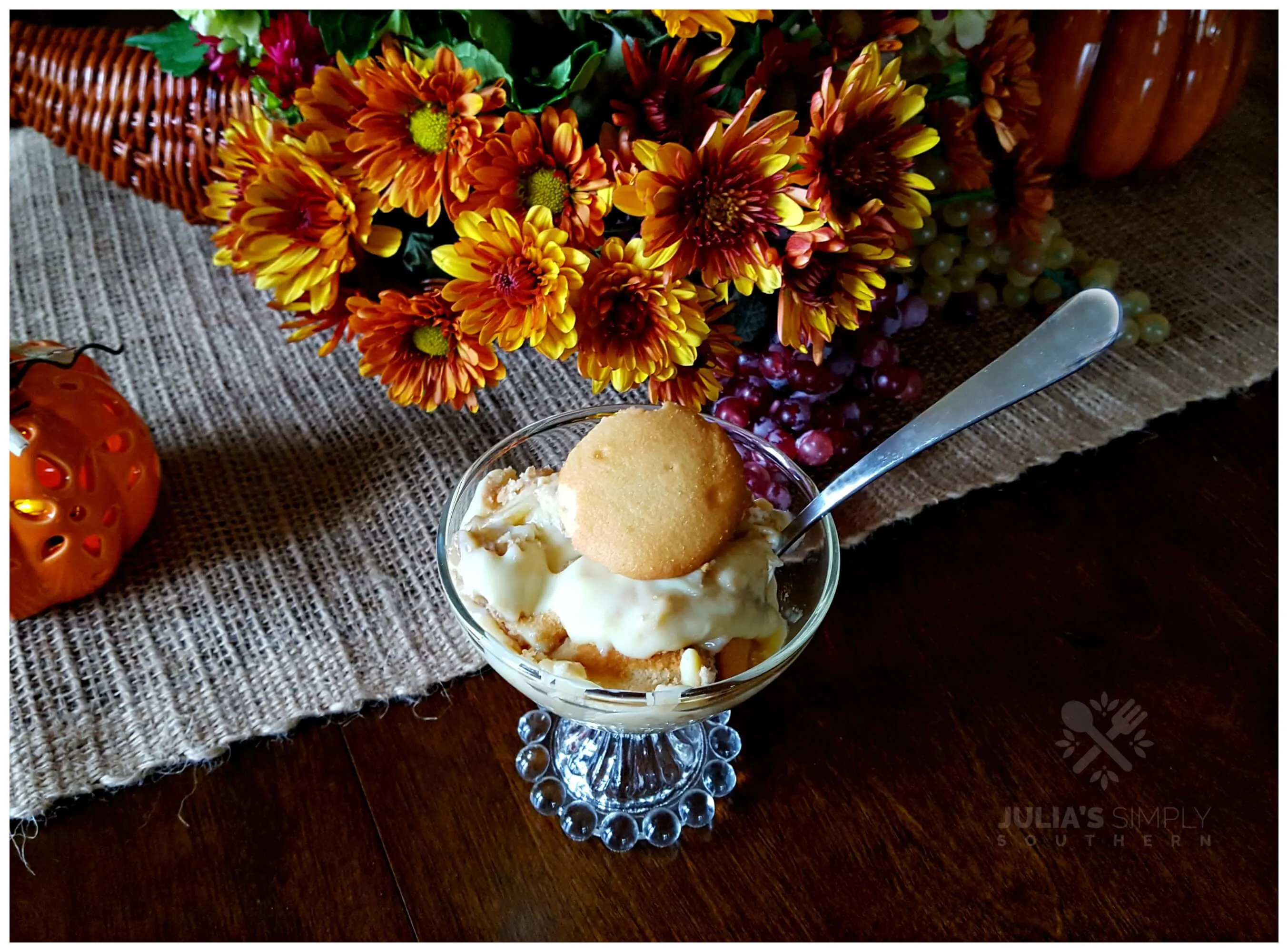 Banana Pudding served on the holiday table