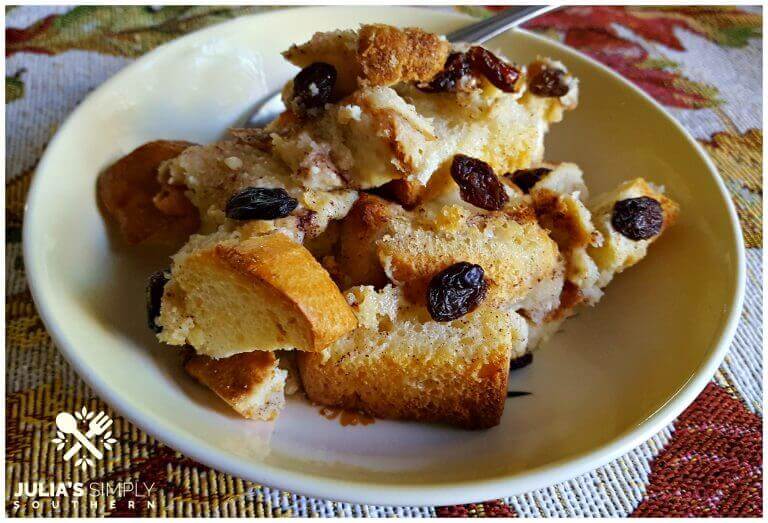 Basic Bread Pudding in a custard sauce