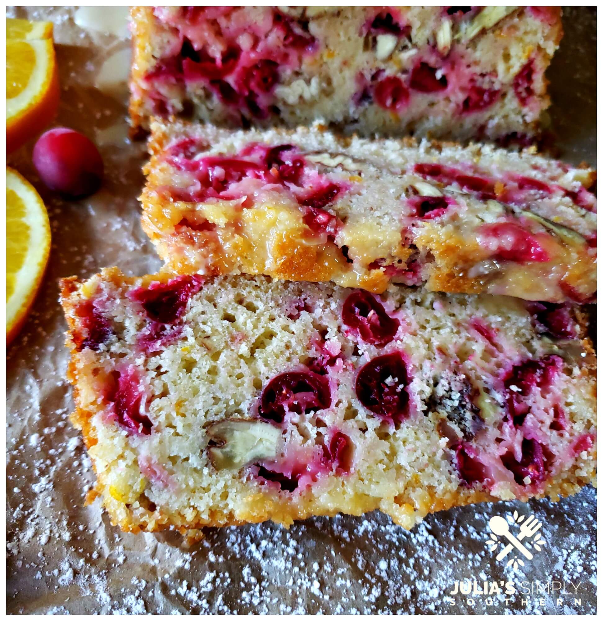 Holiday Cranberry Bread Recipe - Julias Simply Southern