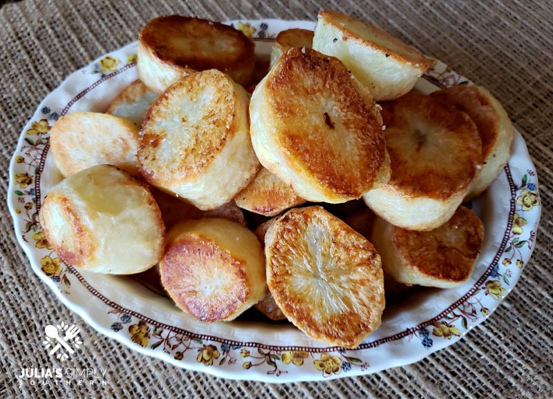 Duck Fast Roast Potatoes with crispy outer edges and creamy soft center - Best roasted potatoes recipe