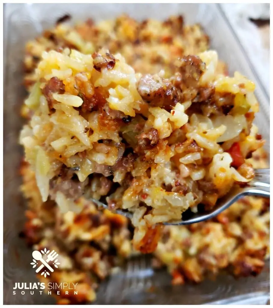 easy sausage and rice casserole