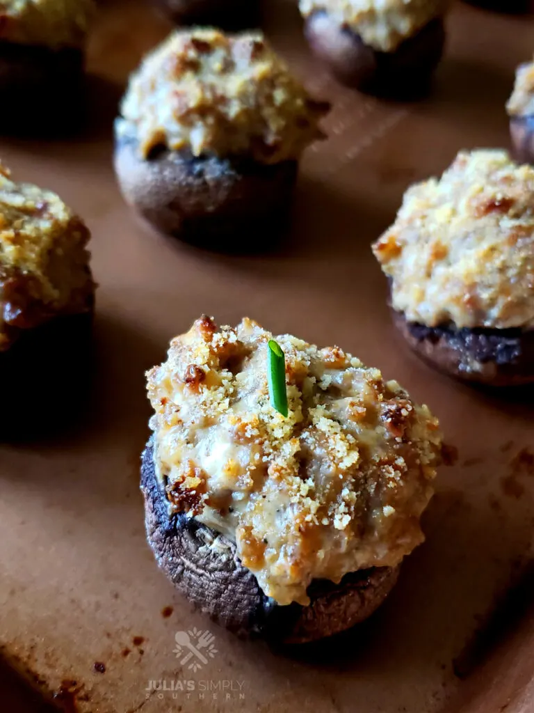 Easy elegant stuffed mushroom appetizers