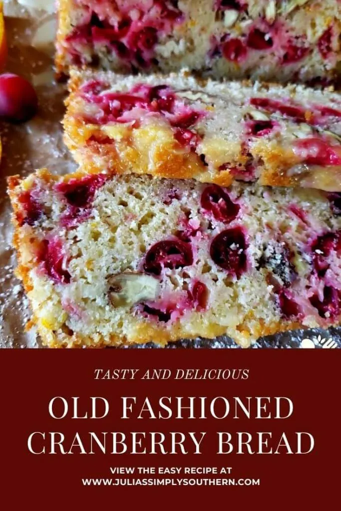 Holiday Cranberry Bread Recipe - Pin Image