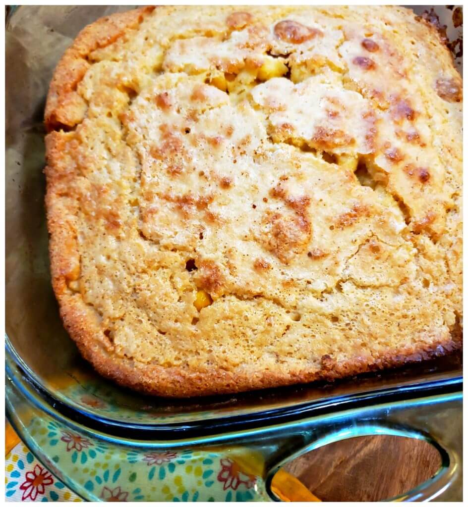 Perfect baked Southern cornbread fresh from the oven