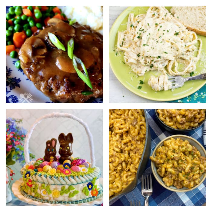 Collage of featured recipes at Meal Plan Monday 259