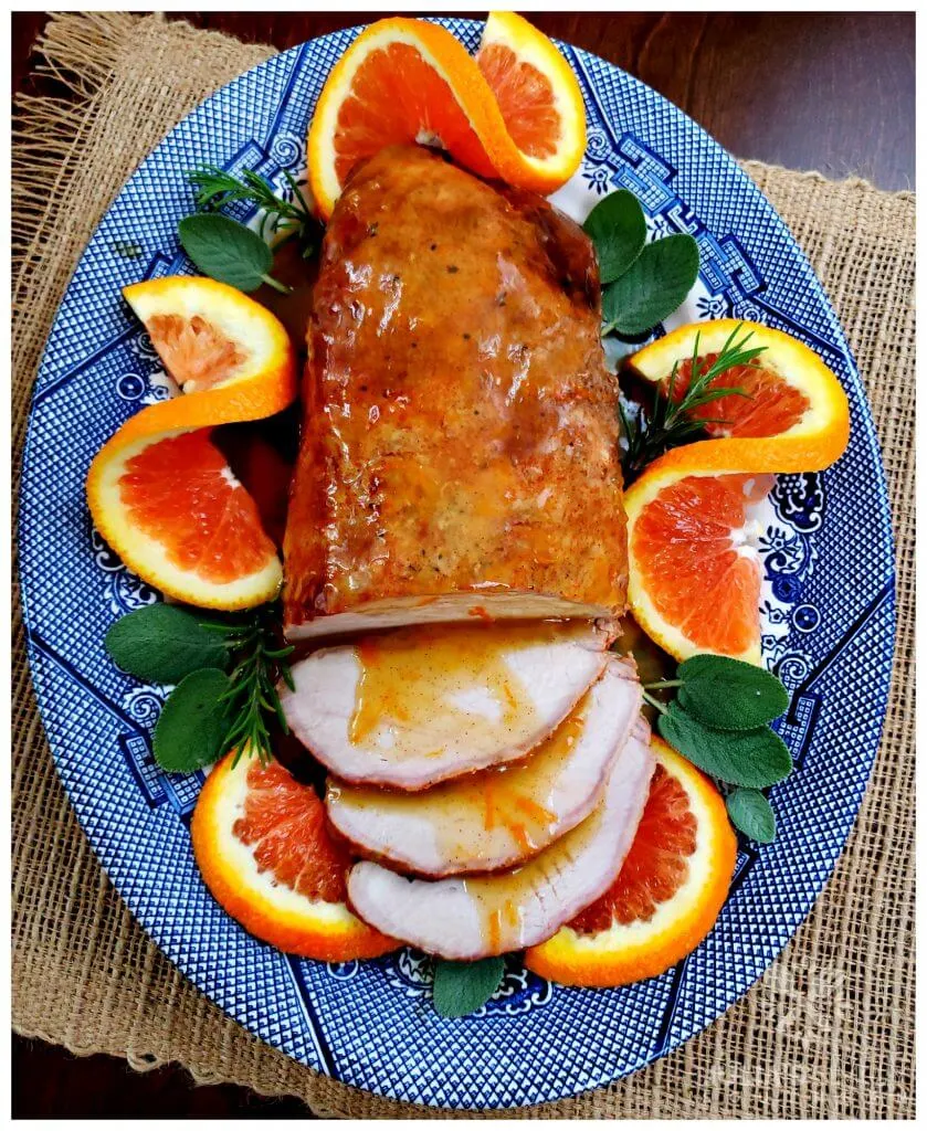 Holiday pork roast recipe with orange sauce