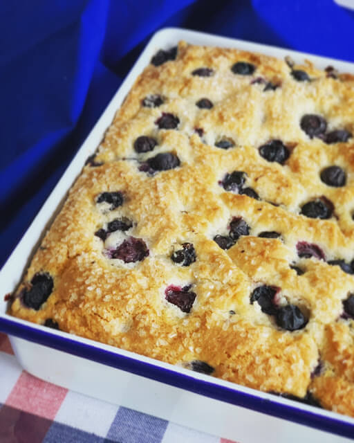 Very Blueberry Coffee Cake Dessert featured at MPM 224