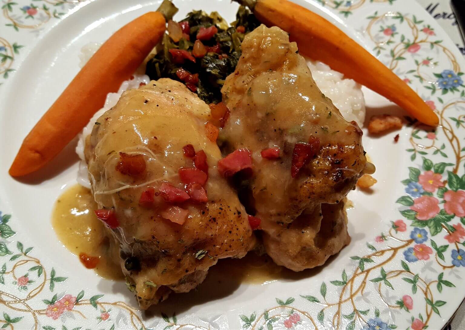 Braised Chicken Thighs Recipe Julias Simply Southern