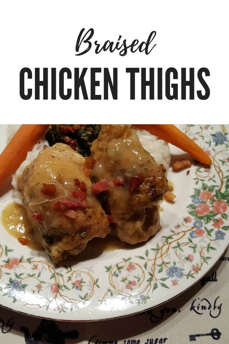 Delicious braised chicken thighs 