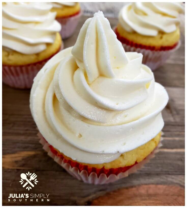 Amazing scratch made cupcakes recipe with homemade frosting.