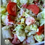 Old school mayonnaise salad with lettuce and tomatoes is a Southern favorite recipe