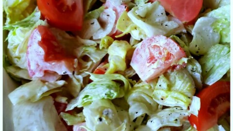 old fashioned lettuce salad with mayonnaise dressing Lettuce and Tomato Salad with Mayo
