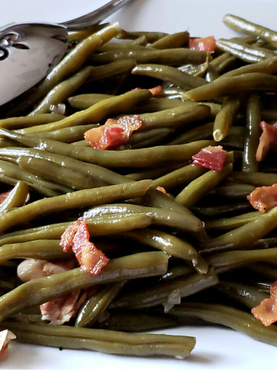 Crockpot Green Beans and Potatoes with Bacon (A Family Favorite Dish!)