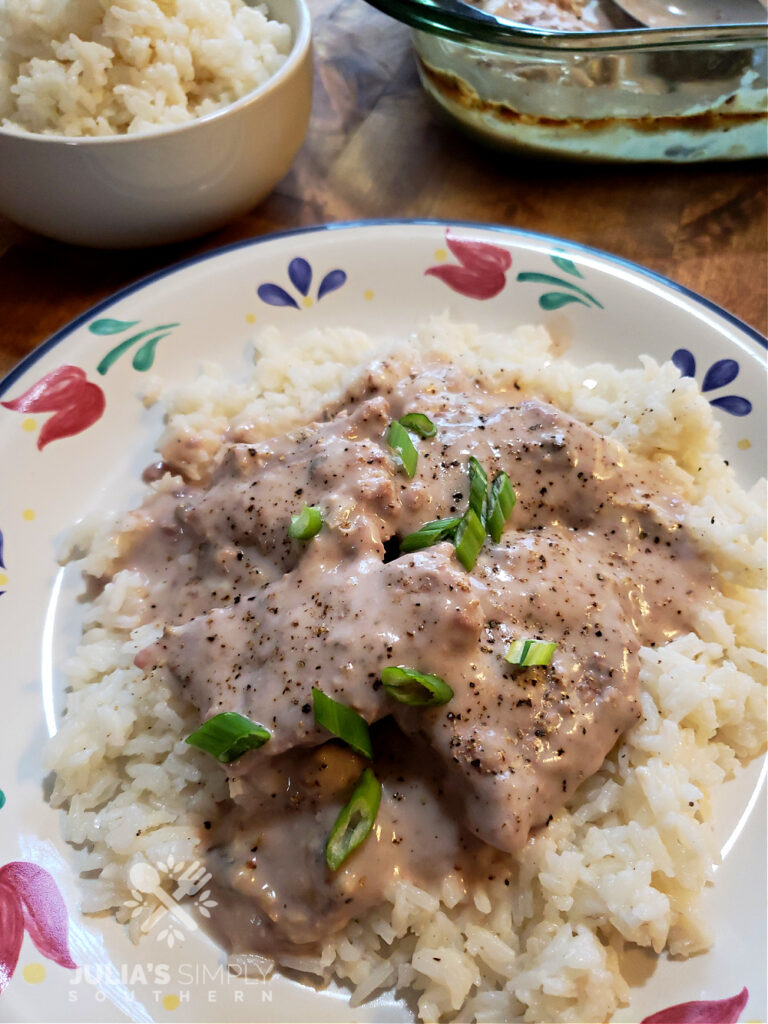 Delicious super tender cube steak dinner