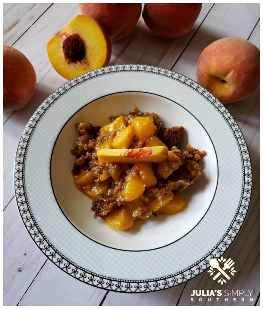 Easy Peach Cobbler with Fresh Peaches (Low Sugar & Diabetic Friendly) Julias Simply Southern