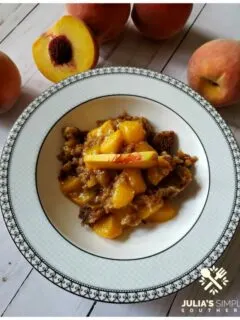 Coconut Sugar Peach Cobbler is healthier and diabetic friendly. This easy summer dessert is best with fresh peaches.