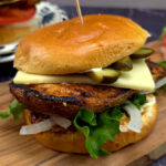 Easy Blackened Chicken Sandwich Recipe – Juicy & Flavor-Packed with a marinated chicken breast on a toasted brioche bun with melty cheese and favorite toppings.