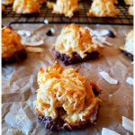 Easy Coconut Macaroons Recipe chocolate dipped