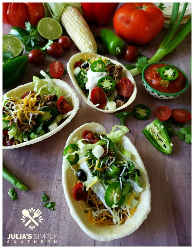 Awesome taco boats for Cinco de Mayo menu or Taco Tuesday