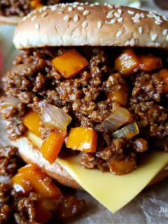 Homemade Sloppy Joes - a loose meat sandwich on a bun
