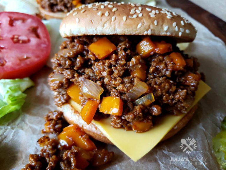 Homemade Sloppy Joes - a loose meat sandwich on a bun