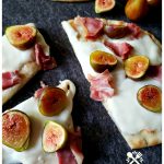 Fresh Fig Pizza that is oven baked on flatbread and so delicious